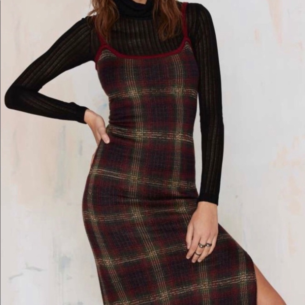 UNIF Cameron Plaid Dress in Size S